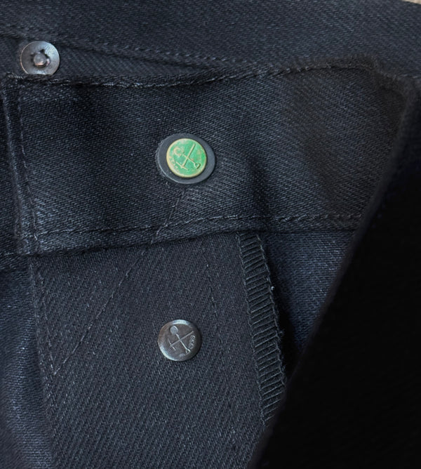 Greaser Black Maria Vidalia Mills 14 oz Selvedge Sulphur Denim* deadstock, no more black.