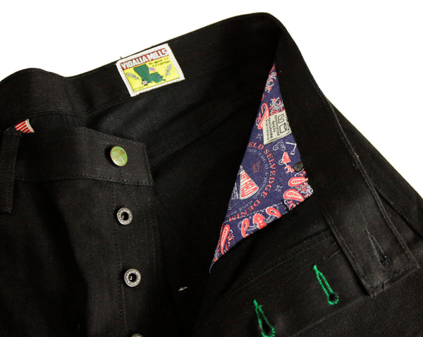 Greaser Black Maria Vidalia Mills 14 oz Selvedge Sulphur Denim* deadstock, no more black.