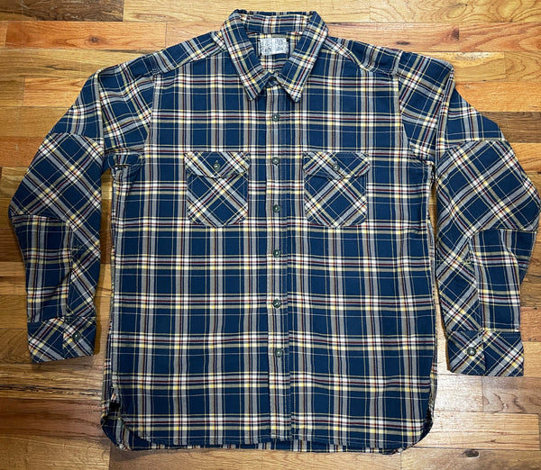 Roy Roger Heavyweight Tartan Twill Work Shirt with LF Buttons